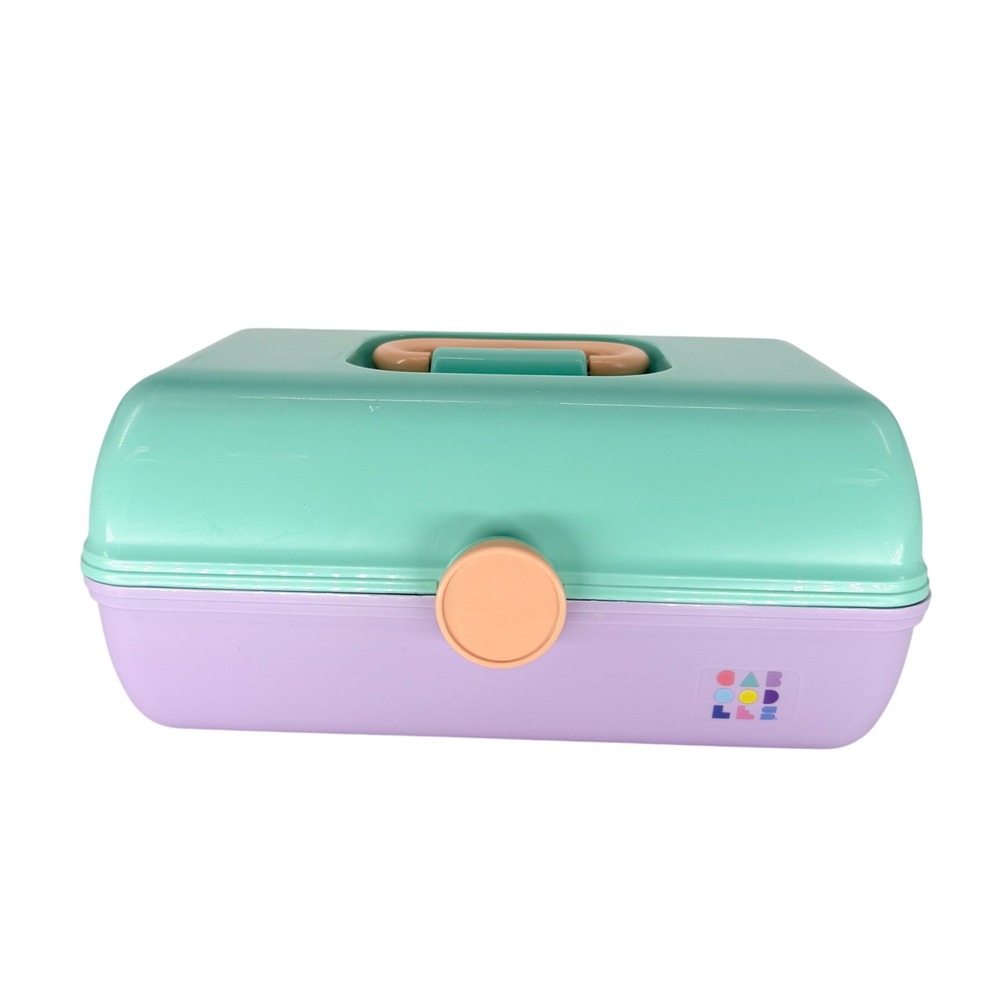 Vintage Caboodles Makeup Case 5626 Girls Medium Purple Mint 90s On-The-Go Girl
